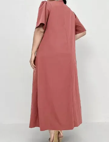 Rochie lunga SHEIN CURVE, roz pudra inchis