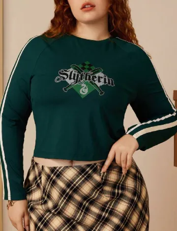 Bluza SHEIN CURVE, verde
