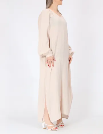 Rochie lunga Pieces, crem