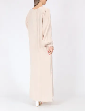 Rochie lunga Pieces, crem