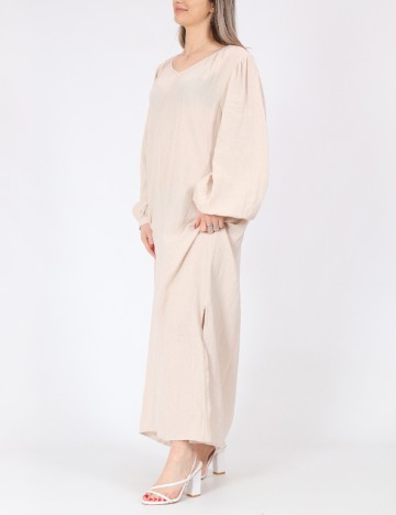 Rochie lunga Pieces, crem
