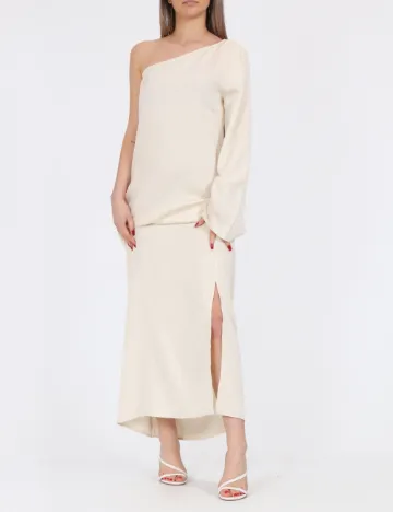 Rochie lunga Vila, crem