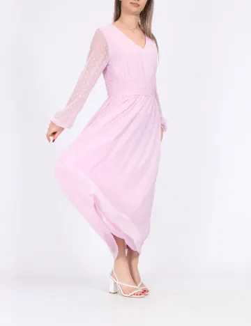 Rochie lunga Vila, roz