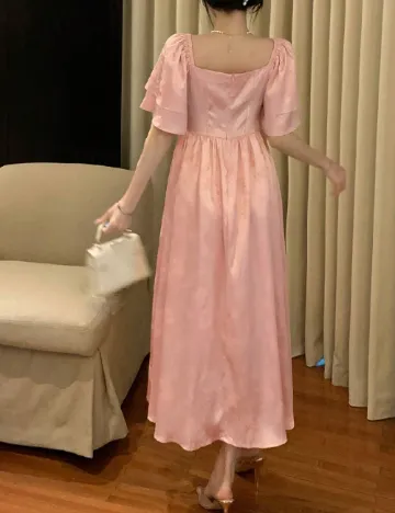 Rochie medie Dazy, roz
