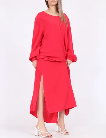 Rochie lunga Pieces, roz