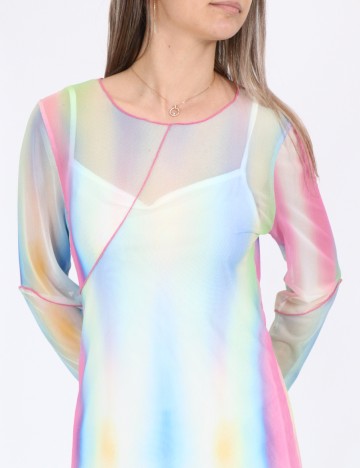 Rochie lunga Noisy May, mix culori