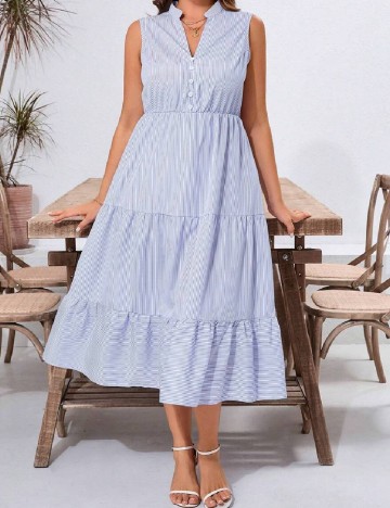 Rochie medie SHEIN CURVE, albastru