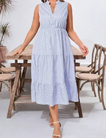 Rochie medie SHEIN CURVE, albastru