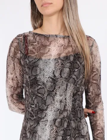 Rochie lunga Noisy May, imprimeu sarpe