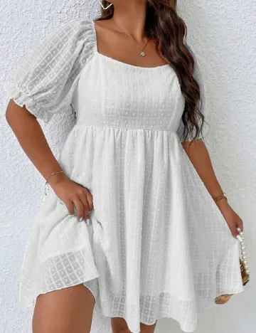 Rochie scurta SHEIN CURVE, alb
