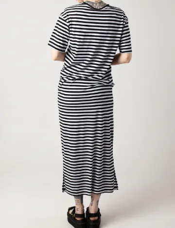 Rochie lunga Noisy May, alb/negru