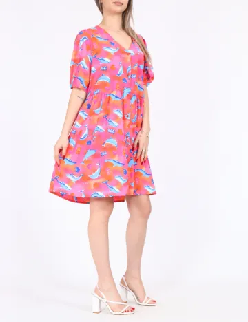 Rochie scurta Noisy May, roz