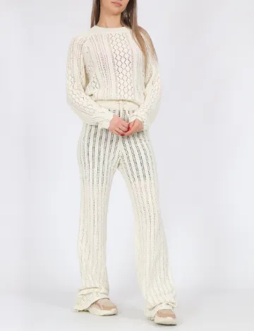 Pantaloni Noisy May, ecru