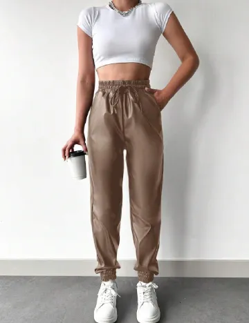 Pantaloni SHEIN, maro