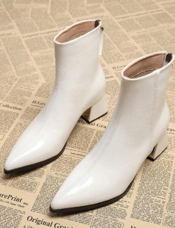 Botine SHEIN, alb
