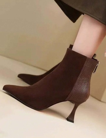 Botine SHEIN, maro