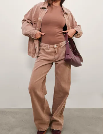 Jacheta Oversize PRETTYLITTLETHING, maro