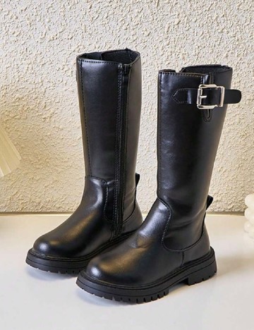 Cizme Shein Kids, negru