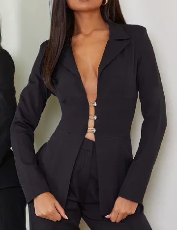 Sacou PRETTYLITTLETHING, negru