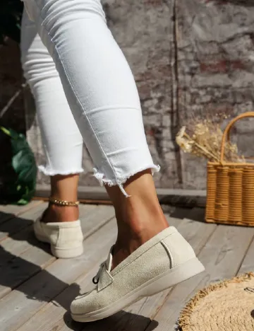 Mocasini SHEIN, crem Crem