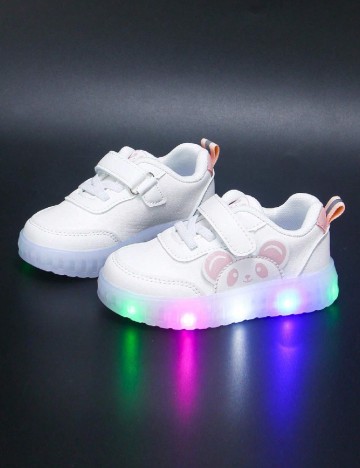 Adidasi cu luminite Shein Kids, alb