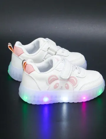 Adidasi cu luminite Shein Kids, alb Alb