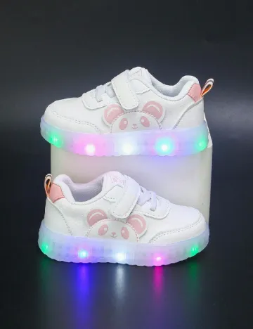 Adidasi cu luminite Shein Kids, alb Alb