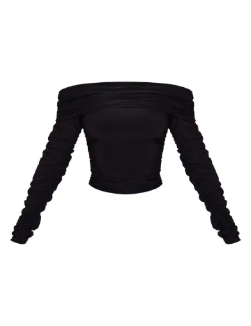 Bluza PRETTYLITTLETHING, negru