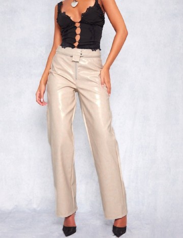 Pantaloni PRETTYLITTLETHING, crem