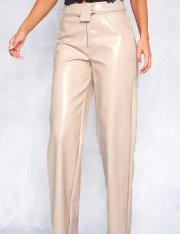 Pantaloni PRETTYLITTLETHING, crem