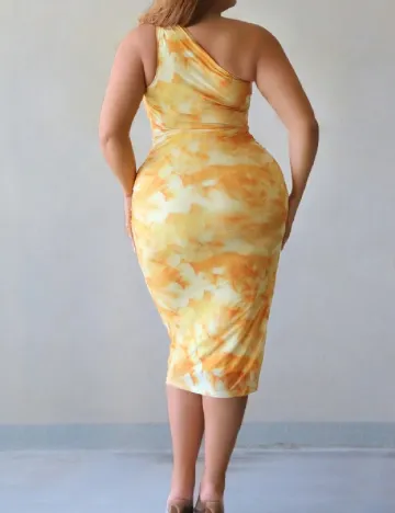 Rochie medie SHEIN CURVE, galben