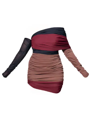 Rochie scurta PRETTYLITTLETHING Plus Size, mix culori