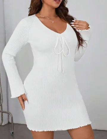 Rochie scurta SHEIN CURVE, alb