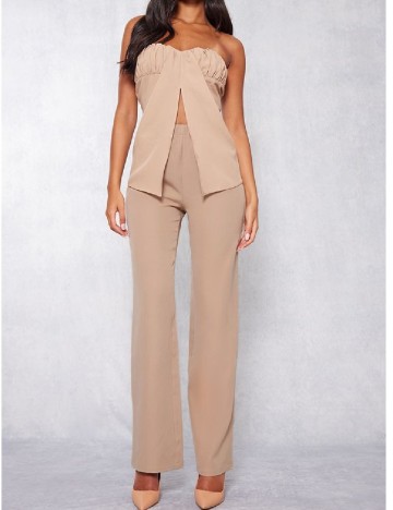 Pantaloni PRETTYLITTLETHING, maro