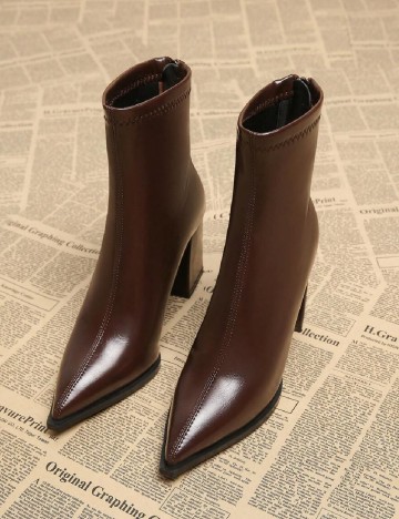 Botine SHEIN, maro
