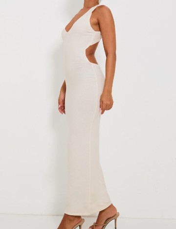 Rochie lunga PRETTYLITTLETHING, ecru
