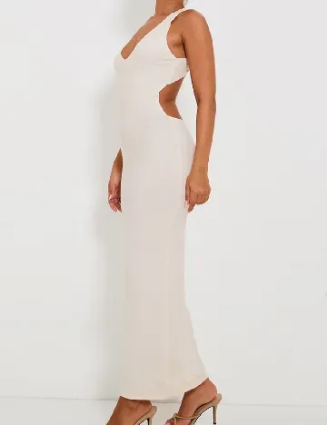 Rochie lunga PRETTYLITTLETHING, ecru