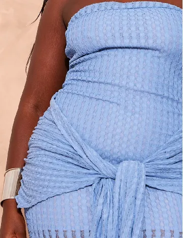 Rochie scurta PRETTYLITTLETHING Plus Size, albastru