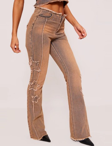 Blugi PRETTYLITTLETHING, maro