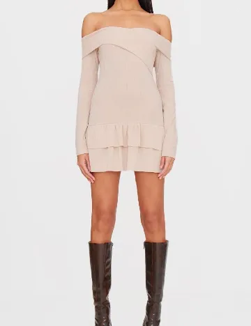 Rochie scurta PRETTYLITTLETHING, crem