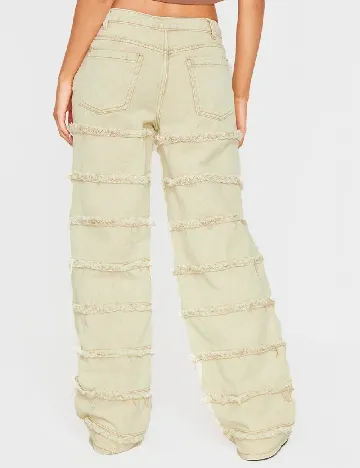 Blugi PRETTYLITTLETHING, crem
