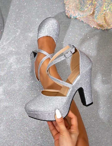 Pantofi SHEIN, argintiu