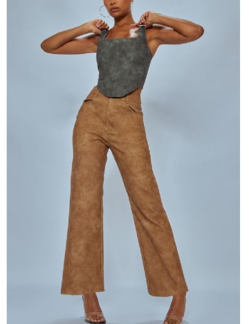 Pantaloni PRETTYLITTLETHING, maro