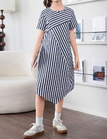 Rochie Shein Kids, alb/albastru