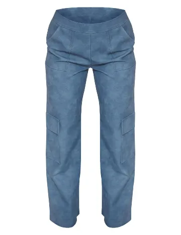 Pantaloni PRETTYLITTLETHING, albastru