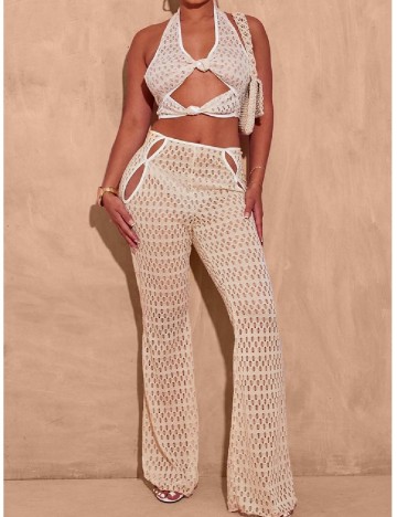 Pantaloni PRETTYLITTLETHING, crem
