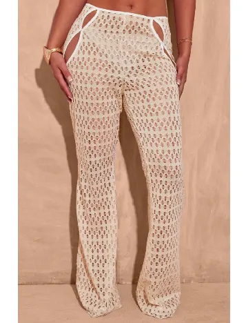 Pantaloni PRETTYLITTLETHING, crem