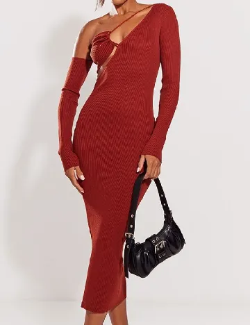 Rochie medie PRETTYLITTLETHING, caramiziu
