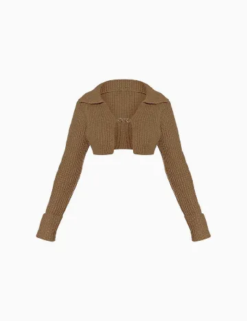 Cardigan PRETTYLITTLETHING, maro