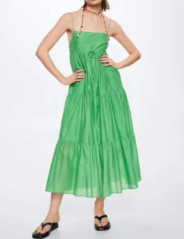 Rochie medie Mango, verde Verde